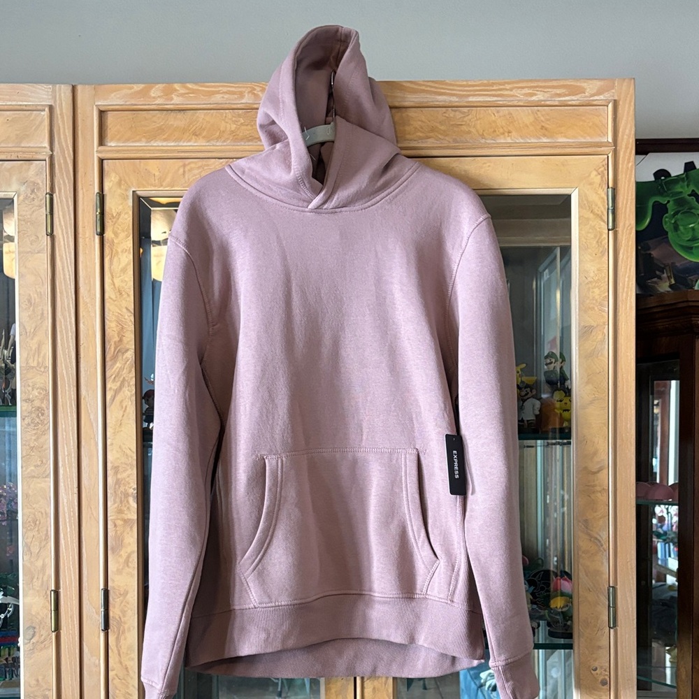 NWT express Men's Pink Hoodie Sweater